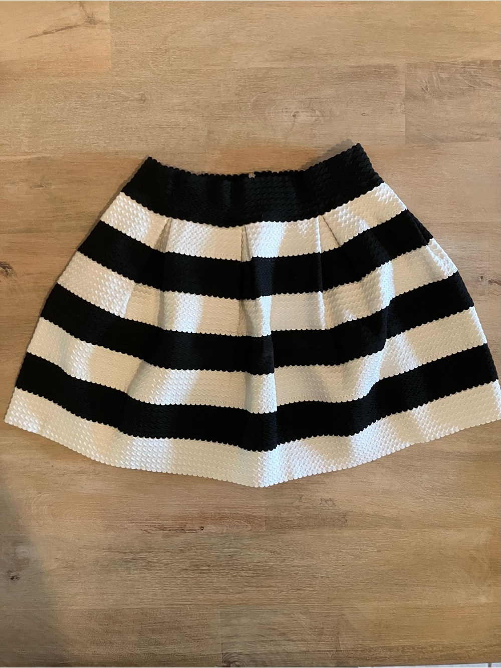 Vintage Forever 21 Black & White Striped Mini Skirt